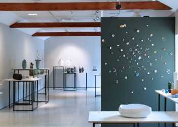 Installation view of Land/Marks at Farmleigh Gallery